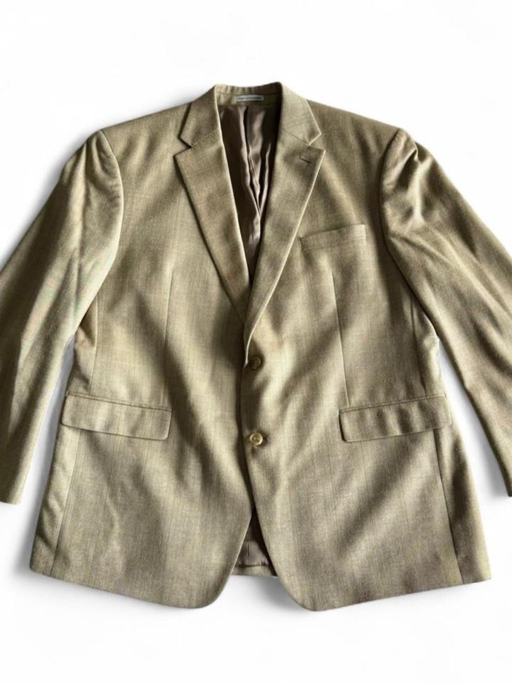 Ralph Lauren tan glen check silk blend sport coat - classic old money blazer